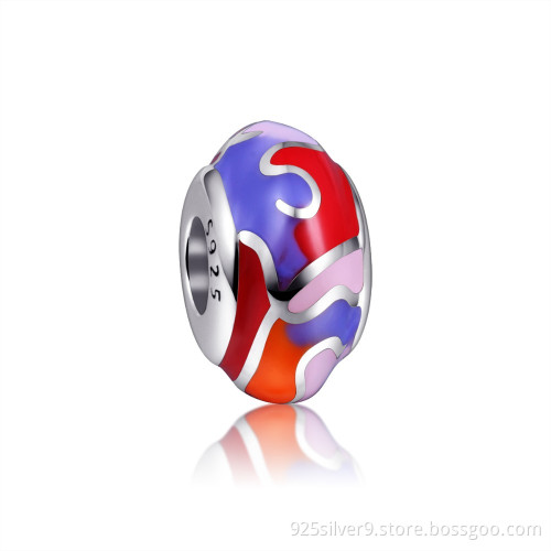 Wholesale Women Elegant Solid 925 Sterling Silver Beads Charm For Bracelet